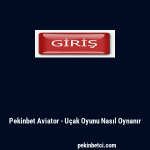Pekinbet Aviator - Uçak Oyunu Nasıl Oynanır